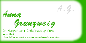 anna grunzweig business card